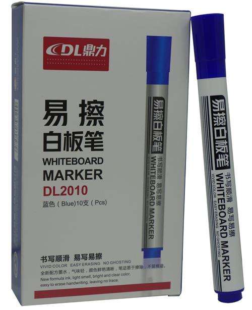 DLOffice Whiteboard Marker Blue Pack of 10 - Non-Toxic Long Lasting Fade-Resistant Ink Bullet Tip...