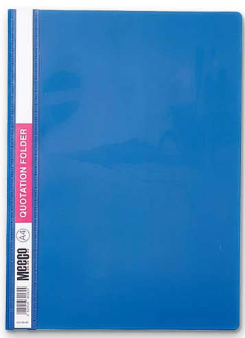 Marlin A4 Blue Quotation and Presentation Folder- Clear View Front 170 Micron Heavy Duty PVC Mate...