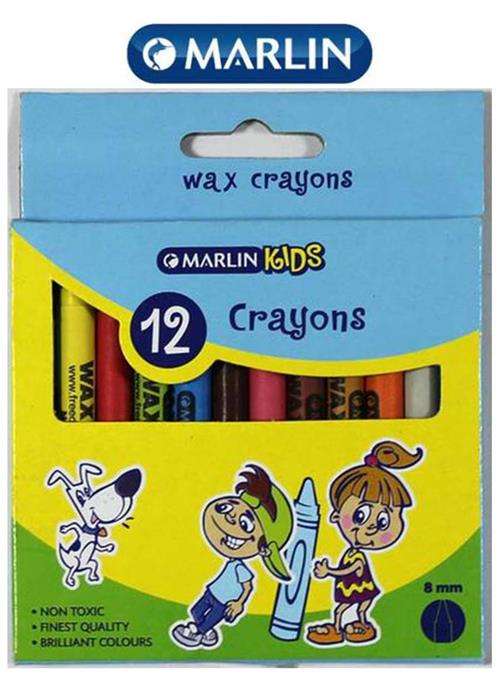Marlin Kids Wax Crayons 8mm