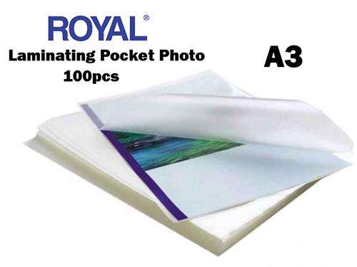 Royal Laminating Pockets A3 Size 100pcs per pack