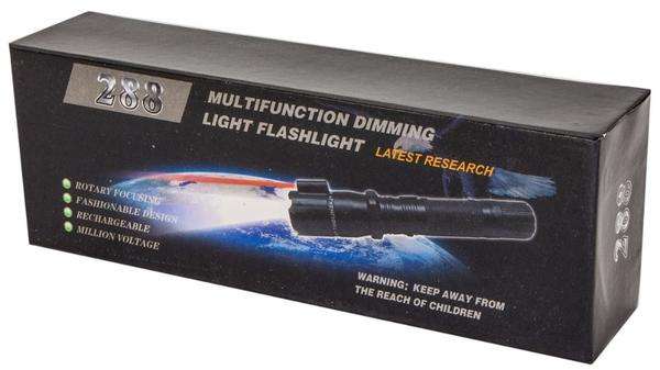 288 Multi-function Flashlight Strong Light 3 in 1 Flashlight Torch Stun Gun with red laser pointer