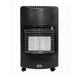 Alva Black 3 Panel Gas Heater GH312