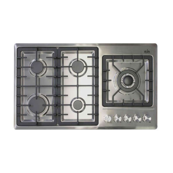 Alva GDH101 900mm Stainless Steel 5 Burner Gas Hob