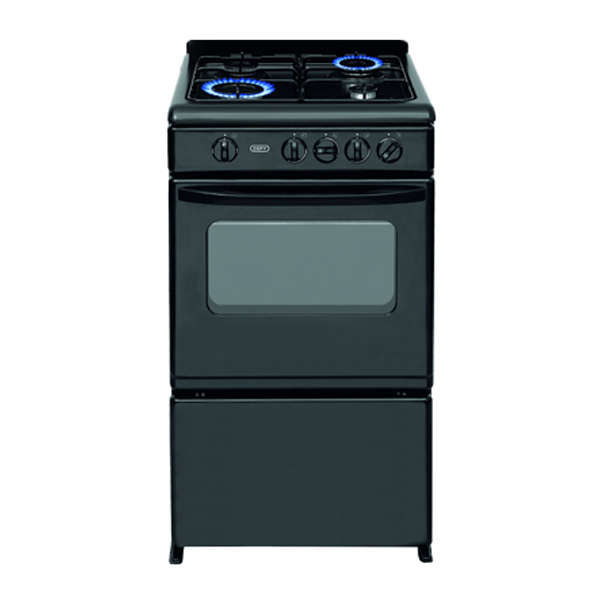Defy DGS170 60cm Black 4 Burner Gas Stove -