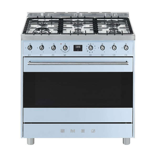 Smeg C9MAAZSSA9 90cm Pastel Blue Gas/Electric Stove -