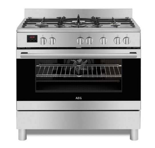 AEG 10369MN-MN 90cm Silver Gas/Electric Stove -