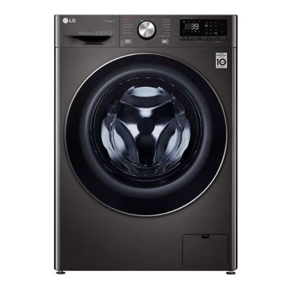 LG F4V9BWP2E 12kg Black S/Steel Washing Machine