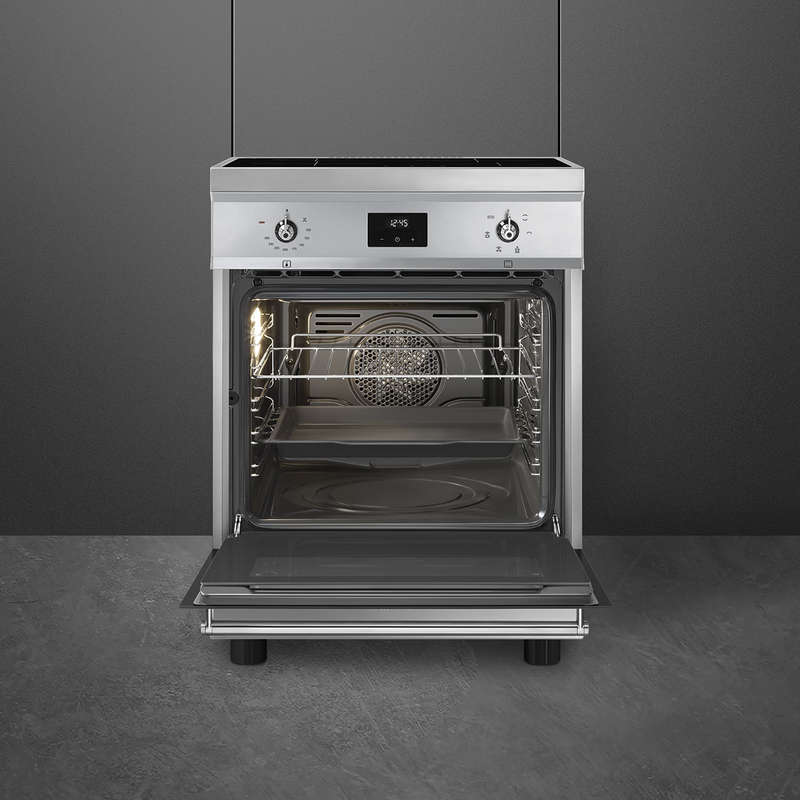 SMEG Cooker with 4 Plate Induction Hob C6IMXT2