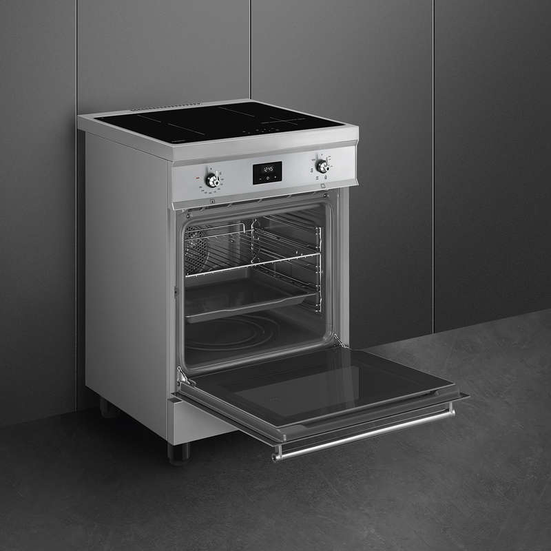 SMEG Cooker with 4 Plate Induction Hob C6IMXT2