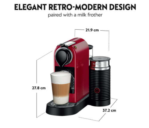 Nespresso Citiz&Milk Coffee Machine - Red - C123-ZA-CR-NE2