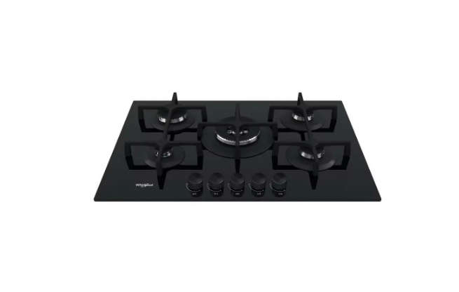 Whirlpool Black 5 Burners Gas Hob - GOA7523/NB1