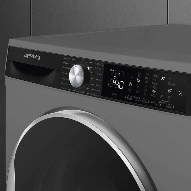 Smeg 9kg Dark Inox Heat Pump Tumble Dryer D3T9XSA