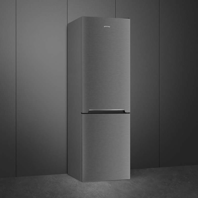 Smeg 60cm Dark Inox Bottom Mount Free Standing Refrigerator RC33KNZA