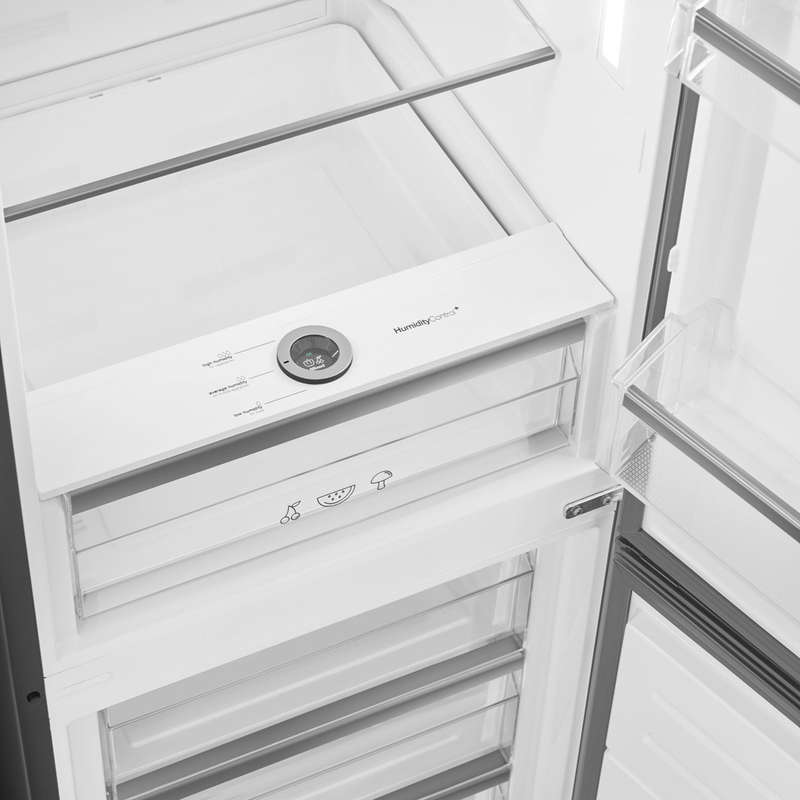 Smeg 60cm Dark Inox Bottom Mount Free Standing Refrigerator RC33KNZA