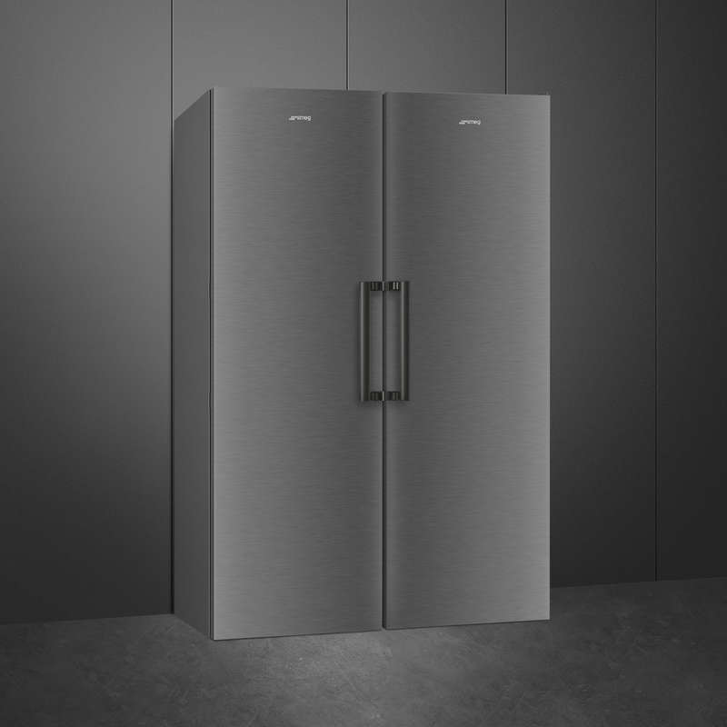 Smeg 60cm Dark Inox Single Door Free Standing Freezer RF28KNZA