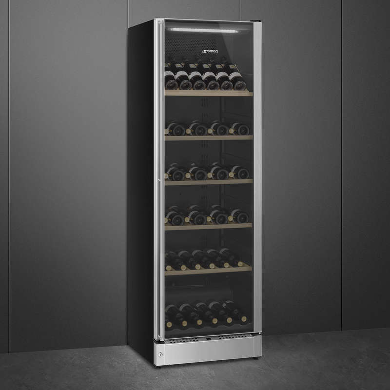 Smeg Stainless Steel Free Standing Wine Cooler - SCV115AS