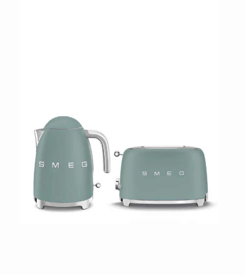Smeg Kettle & Toaster Retro Matte Combo - Emerald Green