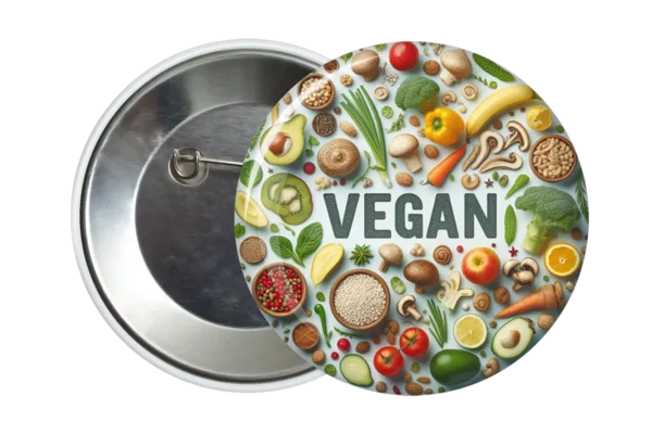 Vegan Accessory Badge For Ethical Eaters