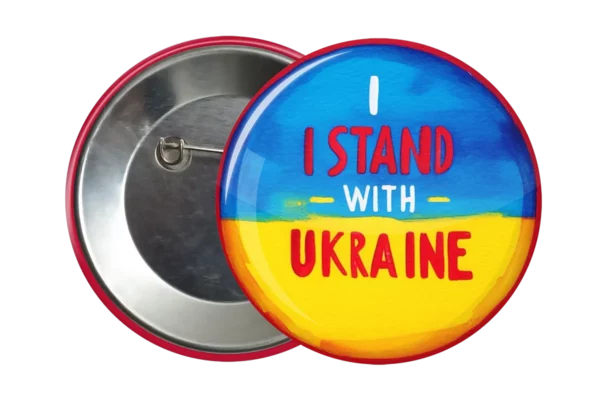 I Stand With Ukraine Badge - Global Peace Accessory
