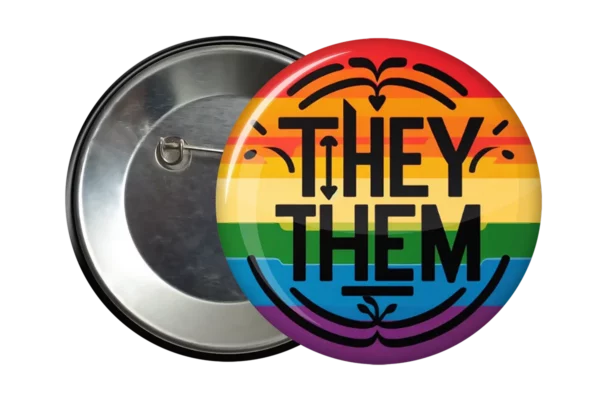 LGBTQ They Them Pronoun Badge Accessory