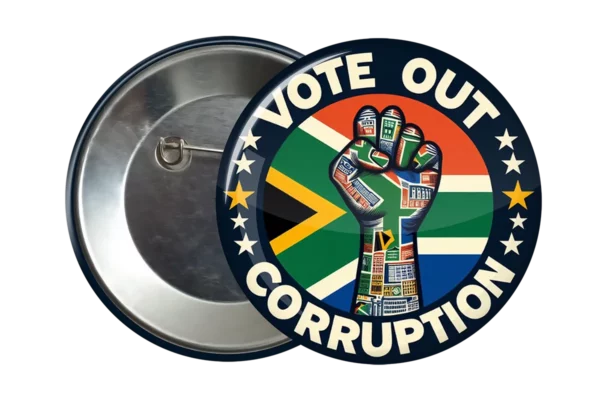 Vote Out Corruption Badge Unusual Accessory - Politics