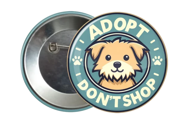 Adopt Don't Shop Dog Accessory Badge - Pet & Animal Welfare Gift Idea
