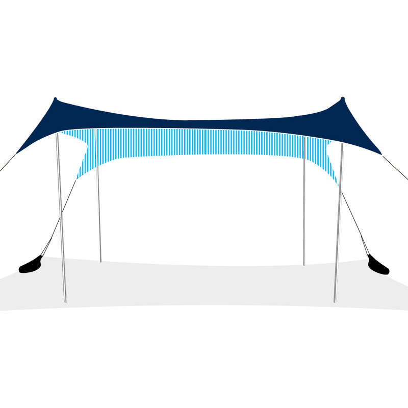 Coastal Current - (Navy and Blue Stripe) Family Size