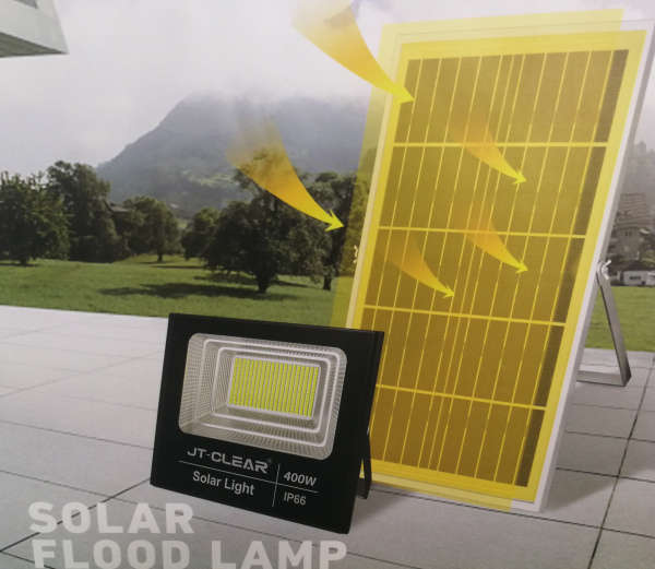 400W SOLAR FLOOD WITH PANEL AND REMOTE