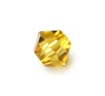 6x Swarovski bicone bead, 4mm, lime