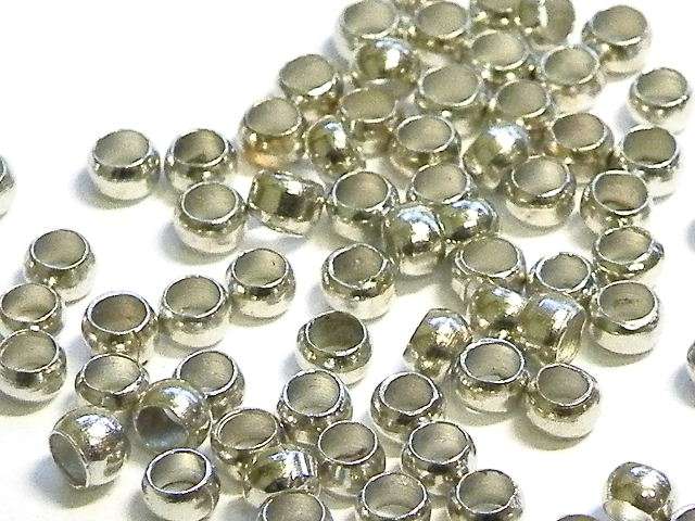 100 x crimps in silver 3mm