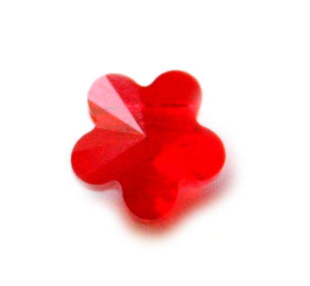 2x Swarovski flower bead, top drilled, 8mm, light siam
