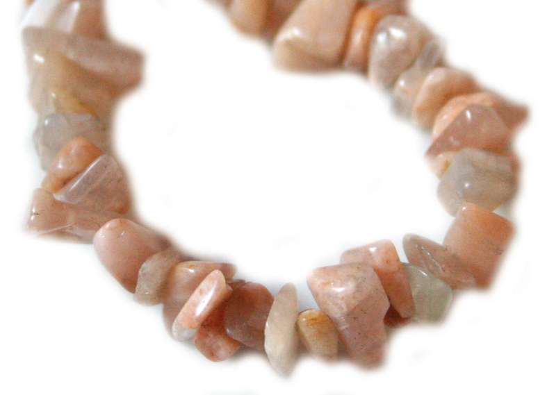 Sunstone chip string, 80cm long