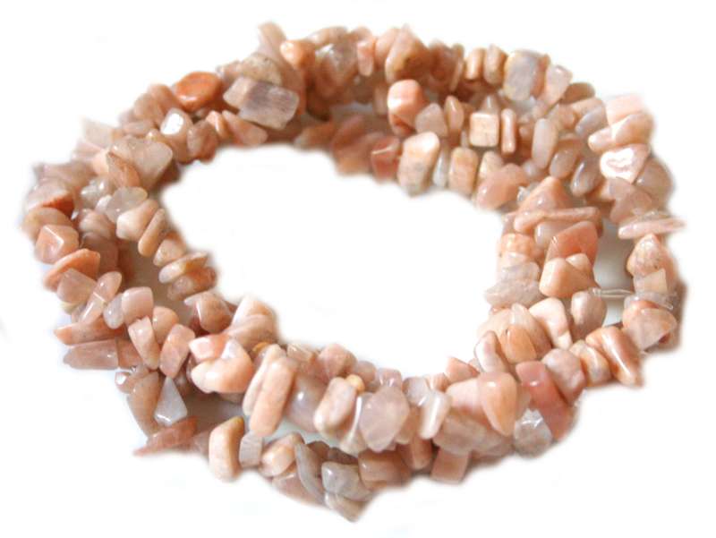 Sunstone chip string, 80cm long