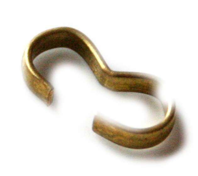 20x Bronze double thread crimp, size 13x6mm