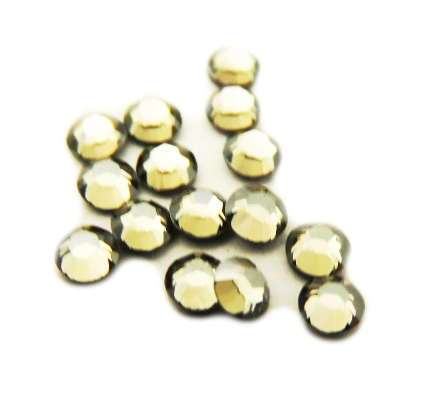 10 x Swarovski crystal hotfix, black diamond, 2mm