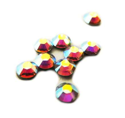 10 x Swarovski Crystal hotfix, AB, 2.4mm