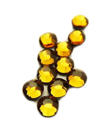 10 x Swarovski Crystal hotfix, Topaz, 2.8mm