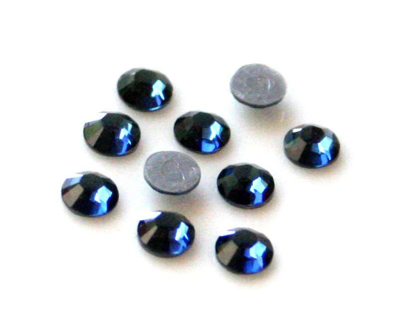 10 x Swarovski Crystal hotfix, Montana, 4.0mm