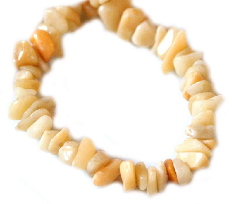 Yellow Jade chip string, 80cm