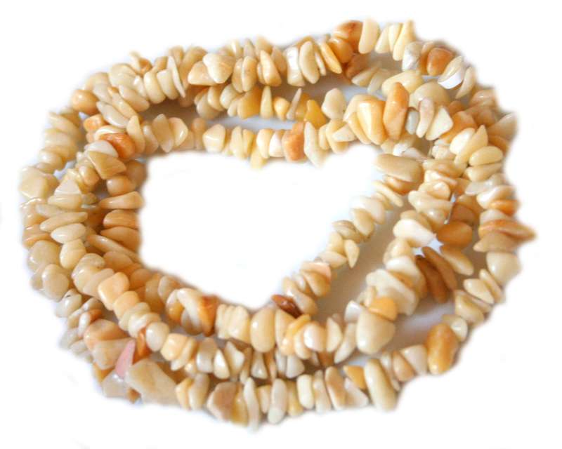 Yellow Jade chip string, 80cm