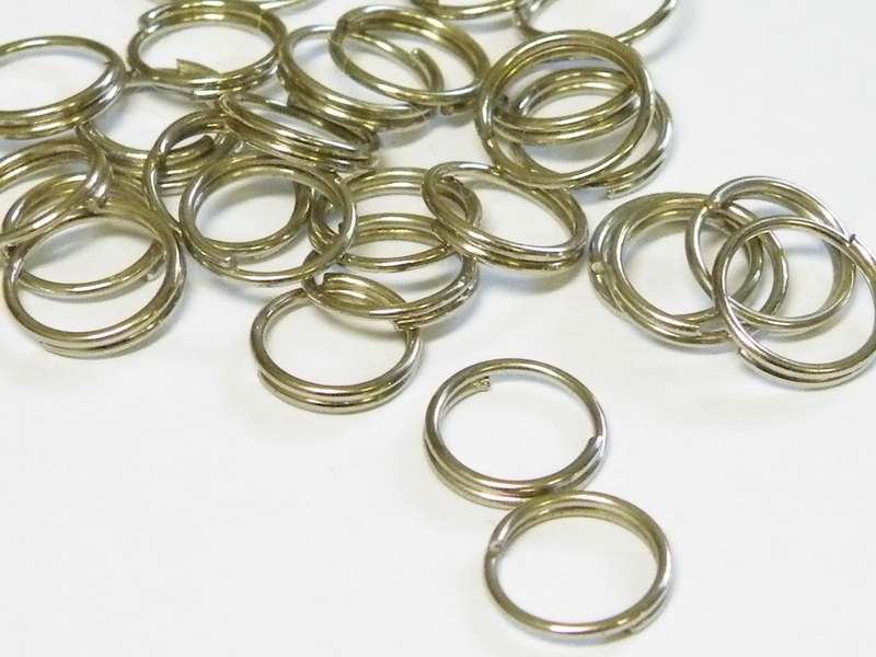 20 x Splitring 7mm OD, Bright Silver Colour