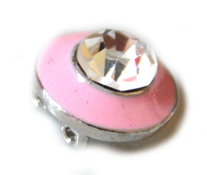 Cloisonne 2 hole spacer, 13.6mm round