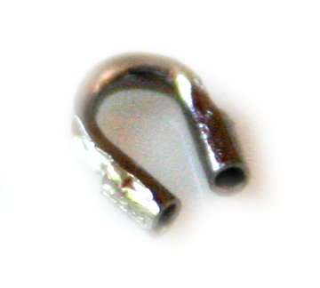 40x Cable thimble antique silver colour. 4.5mm
