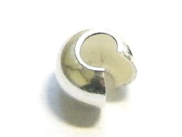 Crimp cover x50 in light silver metal Medium size