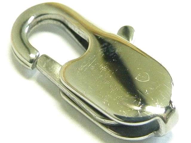 5x Silver colour oval lobster clasp. Nickel and lead free. 25mm.