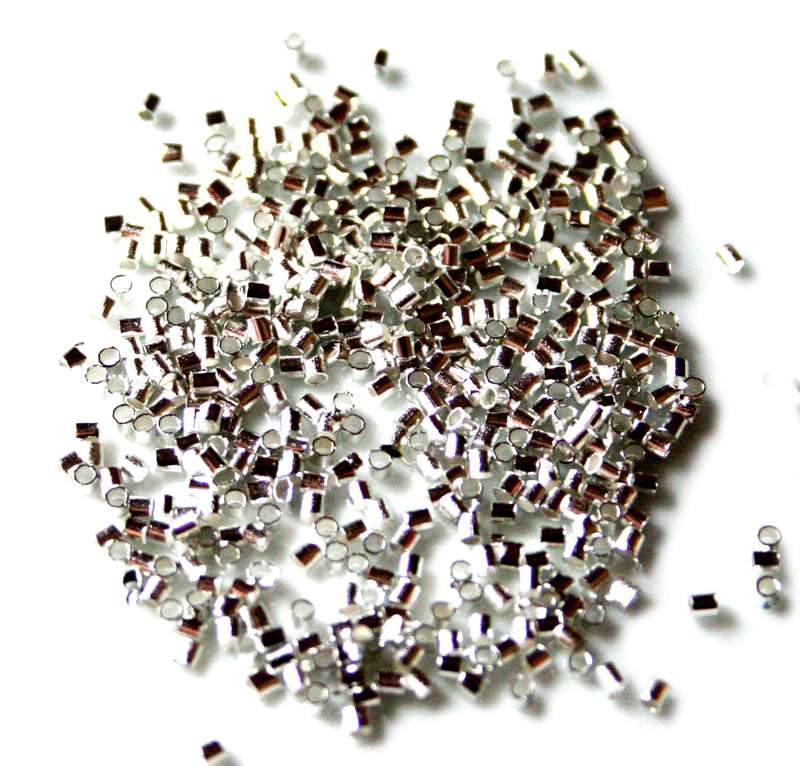 10x Tube crimps, Stainless steel, 2mm