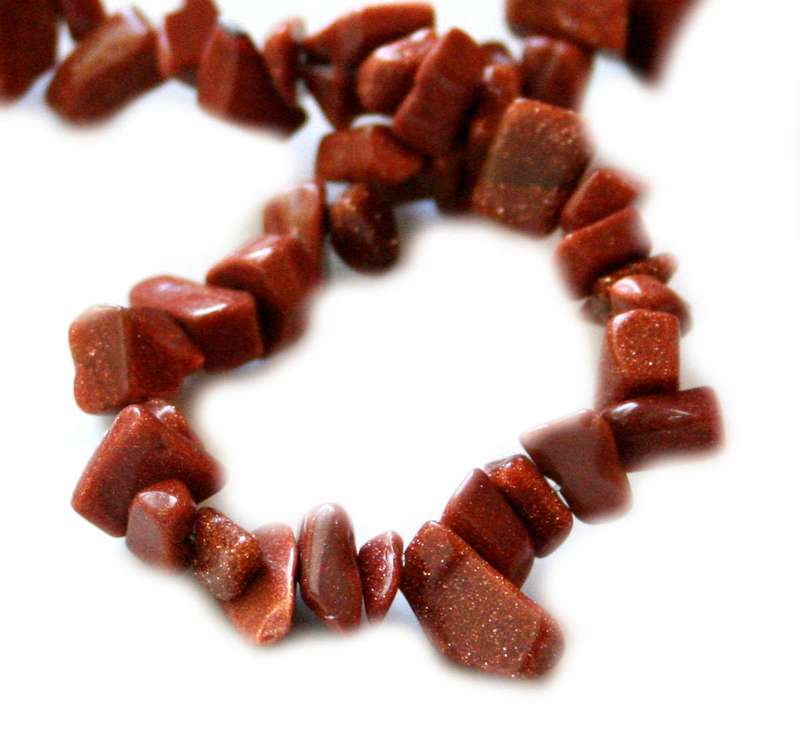 Goldstone chip string, 80cm