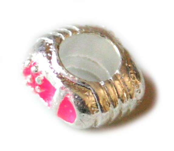 2x Cloisonne bead, 10mm, fits Pandora bracelets