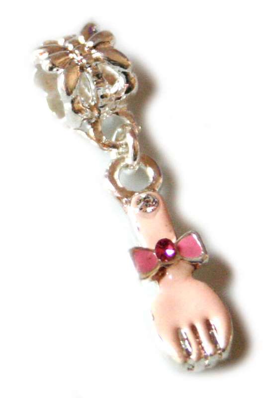 Cloisonne fork pendant, fits Pandora bracelets