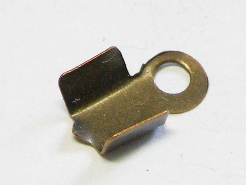 10x Bronze end crimp for strings 5mm wide